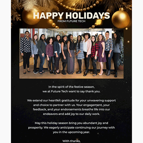 Company Holiday Gratitude Message